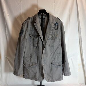 INC International Concepts Men’s Patch Jacket – XL – Grey Utility Style